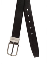 Load image into Gallery viewer, Teakwood Men Genuine Leather Black & Brown Solid Reversible Belt