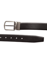 Load image into Gallery viewer, Teakwood Men Genuine Leather Black & Brown Solid Reversible Belt