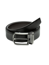 Load image into Gallery viewer, Teakwood Men Genuine Leather Black & Brown Solid Reversible Belt