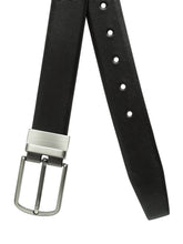 Load image into Gallery viewer, Teakwood Men Genuine Leather Black & Brown Solid Reversible Belt
