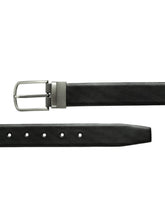 Load image into Gallery viewer, Teakwood Men Genuine Leather Black & Brown Solid Reversible Belt