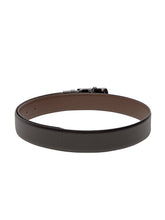 Load image into Gallery viewer, Teakwood Men Genuine Leather Black & Brown Solid Reversible Belt