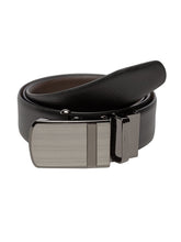 Load image into Gallery viewer, Teakwood Men Genuine Leather Black & Brown Solid Reversible Belt