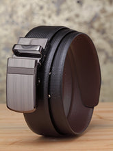 Load image into Gallery viewer, Teakwood Men Genuine Leather Black & Brown Solid Reversible Belt