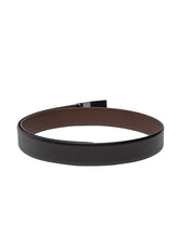 Load image into Gallery viewer, Teakwood Men Genuine Leather Black & Brown Solid Belt