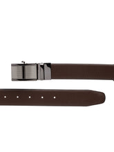 Load image into Gallery viewer, Teakwood Men Genuine Leather Black & Brown Solid Reversible Belt