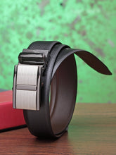 Load image into Gallery viewer, Teakwood Men Genuine Leather Black & Brown Solid Reversible Belt