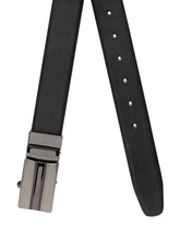 Load image into Gallery viewer, Teakwood Men Genuine Leather Black & Brown Solid Reversible Belt