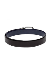 Load image into Gallery viewer, Teakwood Men Genuine Leather Black & Brown Solid Reversible Belt
