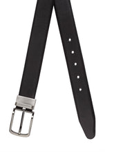 Load image into Gallery viewer, Teakwood Men Genuine Leather Black & Brown Solid Reversible Belt