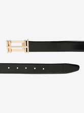 Load image into Gallery viewer, Men Brown & Black Textured Genuine Leather Reversible Belt