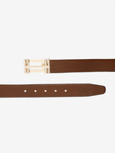 Load image into Gallery viewer, Men Brown & Black Textured Genuine Leather Reversible Belt