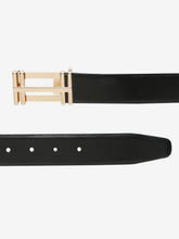 Load image into Gallery viewer, Men Brown & Black Textured Genuine Leather Reversible Belt