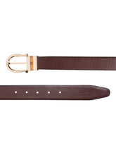 Load image into Gallery viewer, Men Black & Brown Solid Reversible Leather Belt