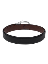 Load image into Gallery viewer, Men Black & Brown Solid Reversible Leather Belt