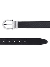 Load image into Gallery viewer, Men Black & Brown Solid Reversible Leather Belt