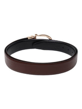 Load image into Gallery viewer, Men Black & Brown Solid Reversible Leather Belt