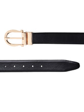 Load image into Gallery viewer, Men Black & Brown Solid Reversible Leather Belt
