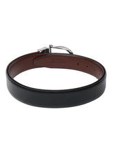 Load image into Gallery viewer, Men Black & Brown Solid Reversible Leather Belt