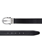 Load image into Gallery viewer, Men Black & Brown Solid Reversible Leather Belt