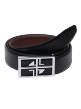 Load image into Gallery viewer, Teakwood Genuine Leather Black Belt