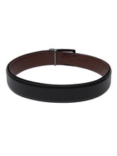 Load image into Gallery viewer, Men Black & Brown Solid Reversible Leather Belt