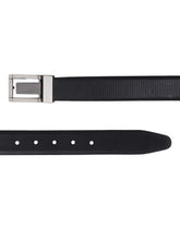 Load image into Gallery viewer, Men Black & Brown Solid Reversible Leather Belt