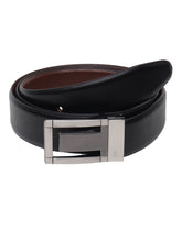 Load image into Gallery viewer, Men Black & Brown Solid Reversible Leather Belt