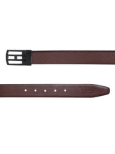 Load image into Gallery viewer, Men Black & Brown Solid Reversible Leather Belt