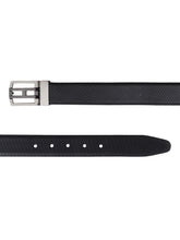 Load image into Gallery viewer, Men Black & Brown Solid Reversible Leather Belt