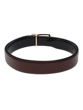 Load image into Gallery viewer, Men Black & Brown Solid Reversible Leather Belt