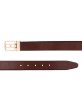 Load image into Gallery viewer, Men Black & Brown Solid Reversible Leather Belt
