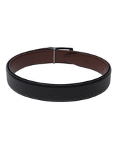 Load image into Gallery viewer, Men Black & Brown Solid Reversible Leather Belt