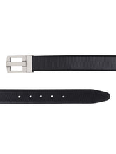 Load image into Gallery viewer, Men Black & Brown Solid Reversible Leather Belt