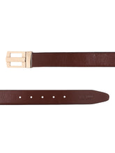 Load image into Gallery viewer, Men Black & Brown Solid Reversible Leather Belt
