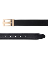 Load image into Gallery viewer, Men Black & Brown Solid Reversible Leather Belt
