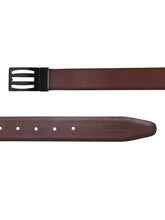 Load image into Gallery viewer, Men Black & Brown Solid Reversible Leather Belt