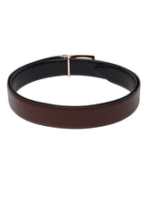 Load image into Gallery viewer, Men Black & Brown Solid Reversible Leather Belt
