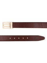 Load image into Gallery viewer, Men Black & Brown Solid Reversible Leather Belt