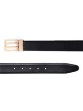 Load image into Gallery viewer, Men Black & Brown Solid Reversible Leather Belt