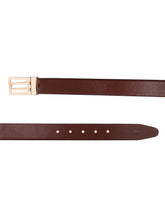 Load image into Gallery viewer, Men Black & Brown Solid Reversible Leather Belt
