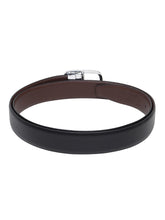 Load image into Gallery viewer, Men Black & Brown Solid Reversible Leather Belt