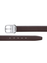 Load image into Gallery viewer, Men Black & Brown Solid Reversible Leather Belt
