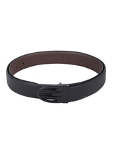 Load image into Gallery viewer, Men Black & Brown Solid Reversible Leather Belt