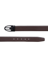 Load image into Gallery viewer, Men Black & Brown Solid Reversible Leather Belt