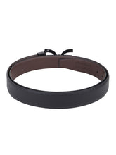 Load image into Gallery viewer, Men Black & Brown Solid Reversible Leather Belt