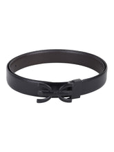 Load image into Gallery viewer, Men Black & Brown Solid Reversible Leather Belt