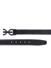 Load image into Gallery viewer, Men Black & Brown Solid Reversible Leather Belt
