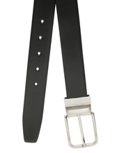 Load image into Gallery viewer, Men Black Textured Genuine Leather Reversible Belt