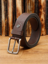 Load image into Gallery viewer, Men Brown Texture Leather Belt- Clearance sale